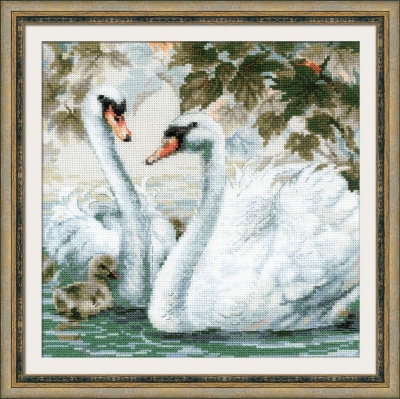 click here to view larger image of White Swans (counted cross stitch kit)