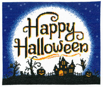 click here to view larger image of Full Moon Halloween (counted cross stitch kit)