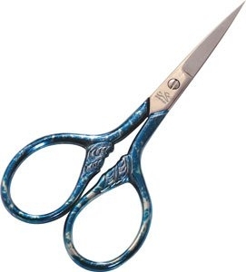 Premax 3.5in Blue Marbelized Embroidery Scissors