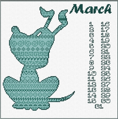 March Dog - Animal Calendar