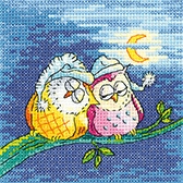 Night Owls - Birds of a Feather by Karen Carter (Evenweave)