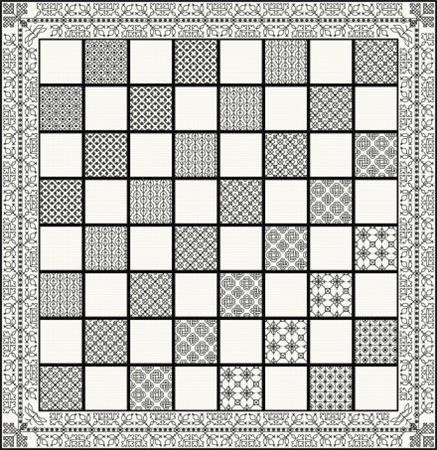 Classic Chess Board - Blackwork