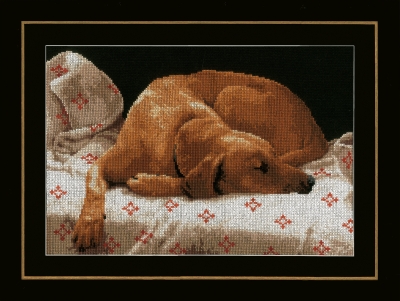 click here to view larger image of Sleeping Dog (counted cross stitch kit)