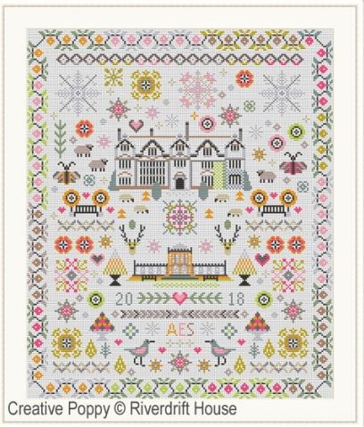 click here to view larger image of Paradise Found Sampler (counted cross stitch kit)