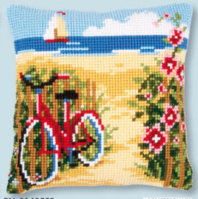 click here to view larger image of At The Beach - Cushion (counted cross stitch kit)