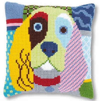click here to view larger image of Modern Dog - Cushion (counted cross stitch kit)