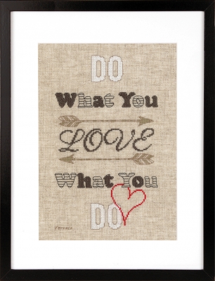 click here to view larger image of Do What You Love (chunky cross stitch kit)