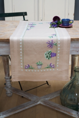 click here to view larger image of Lavender - Table Runner (counted cross stitch kit)