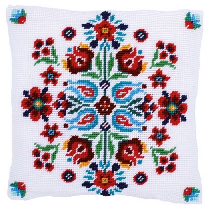 click here to view larger image of Folklore I - Tapestry Cushion by La Maison Victor (counted cross stitch kit)
