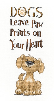 click here to view larger image of Paw Prints - 27ct (counted cross stitch kit)