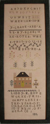 click here to view larger image of Liddy Rodes Sampler 1814 (chart)