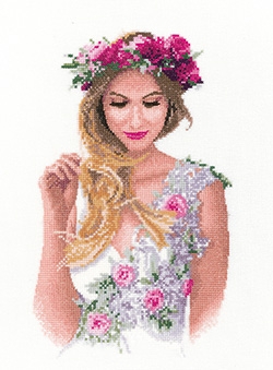 click here to view larger image of Emily -  Elegance by John Clayton (counted cross stitch kit)