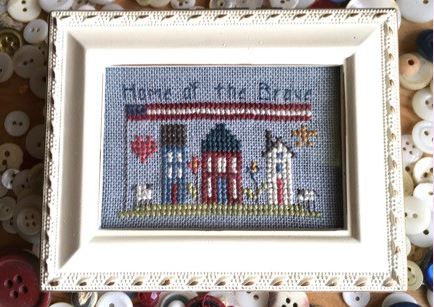 click here to view larger image of Home of the Brave Kit (counted cross stitch kit)