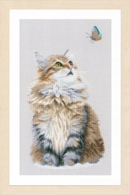 click here to view larger image of Forest Cat (counted cross stitch kit)