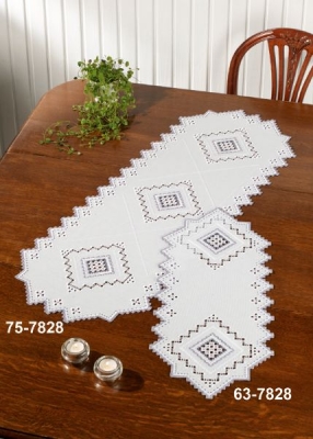 click here to view larger image of Grey Hardanger Table Runner (Lower right) (counted cross stitch kit)