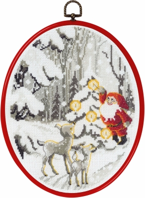 click here to view larger image of Elf in Forrest (counted cross stitch kit)