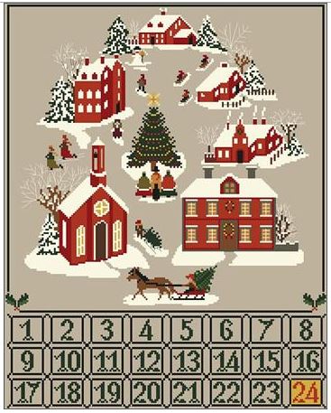 click here to view larger image of Christmas Advent Calendar (chart)
