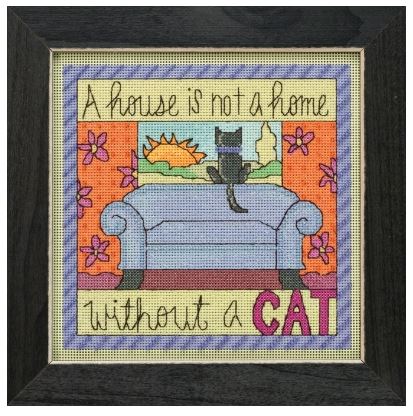 click here to view larger image of Without A Cat (counted cross stitch kit)