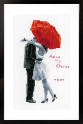 click here to view larger image of Under My Red Umbrella (counted cross stitch kit)