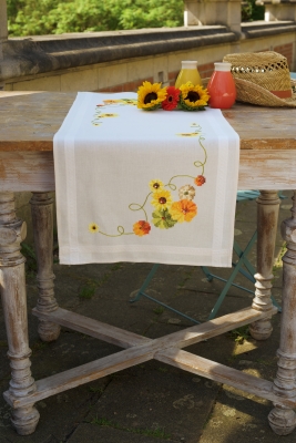 click here to view larger image of Sunflowers Table Runner (counted cross stitch kit)