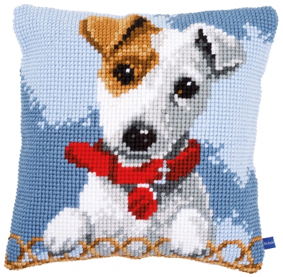 click here to view larger image of Jack Russell Cushion (counted cross stitch kit)
