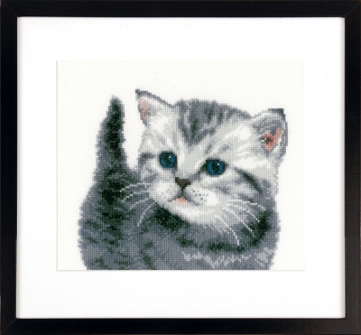 click here to view larger image of Grey Tiger Kitten (counted cross stitch kit)