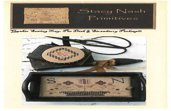 click here to view larger image of Quaker Sewing Tray, Pin Disk & Strawberry Pinkeep (chart)