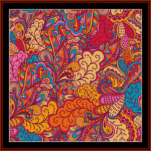 Abstract Floral Paisley