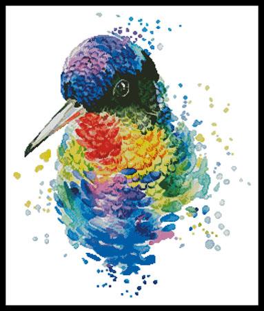 click here to view larger image of Watercolour Hummingbird (chart)