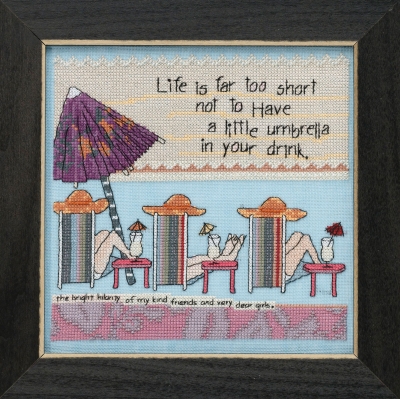 click here to view larger image of Life's Too Short (counted cross stitch kit)