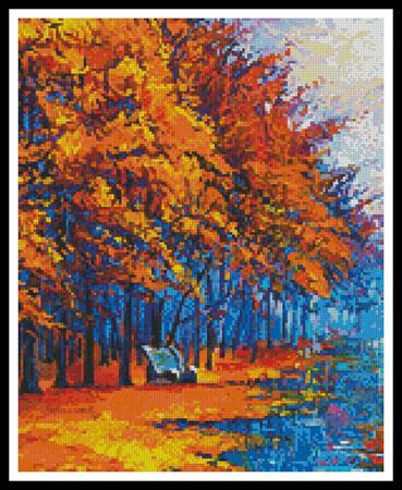 click here to view larger image of Autumn Landscape Painting (Crop) (chart)