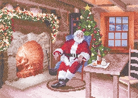click here to view larger image of Santa's Job Done (counted cross stitch kit)