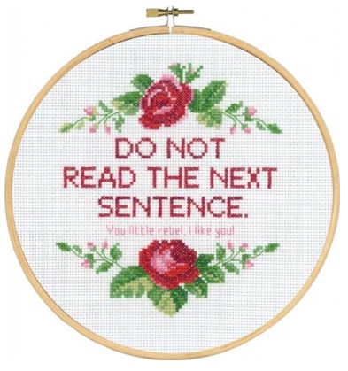 click here to view larger image of Do Not Read (counted cross stitch kit)