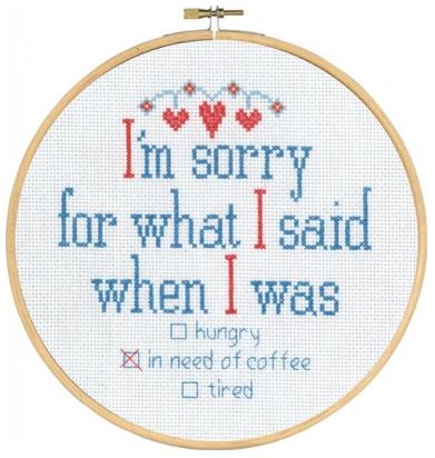click here to view larger image of I'm Sorry (counted cross stitch kit)