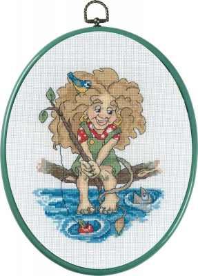 click here to view larger image of Troll Fishing (counted cross stitch kit)