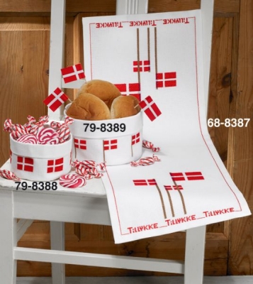 click here to view larger image of Big Basket With Flags (Middle) (counted cross stitch kit)