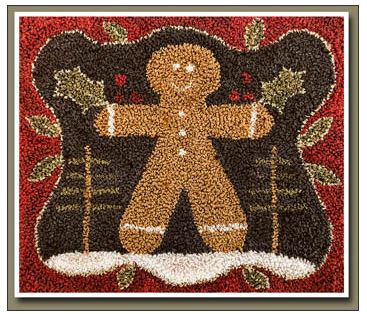 Gingerbread Man Punch Needle