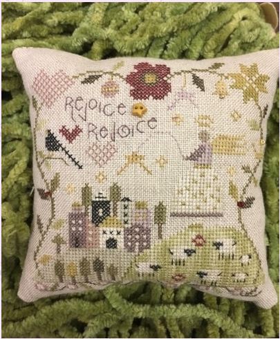 click here to view larger image of Rejoice Rejoice Pincushion (counted cross stitch kit)