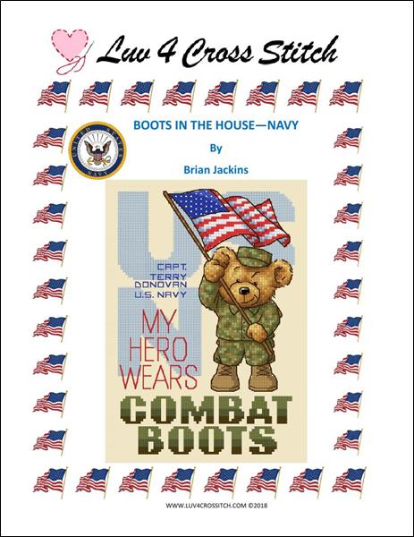 click here to view larger image of Boots In The House - Navy (chart)