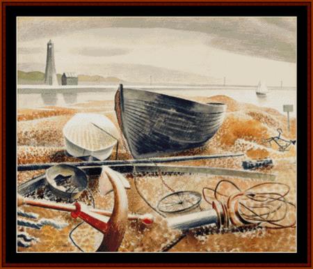 Anchor and Boats (Eric Ravilious)
