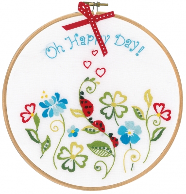 click here to view larger image of Oh Happy Day (embroidery kit)