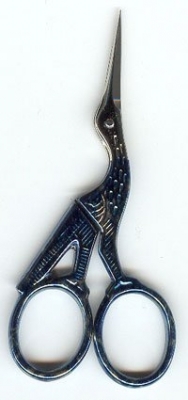 Premax 3.5in Stork Embroidery Scissors (Blue Colors)