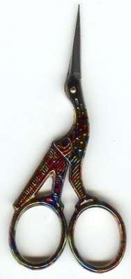 Premax 3.5in Stork Embroidery Scissors (Gold Colors)
