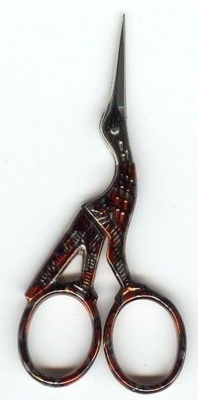 Premax 3.5in Stork Embroidery Scissors (Orange Colors)