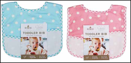 Pink and Blue Dot Bibs - Pack of 6