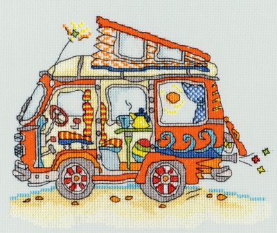 click here to view larger image of Sew Dinky VW Van - Amanda Loverseed (counted cross stitch kit)