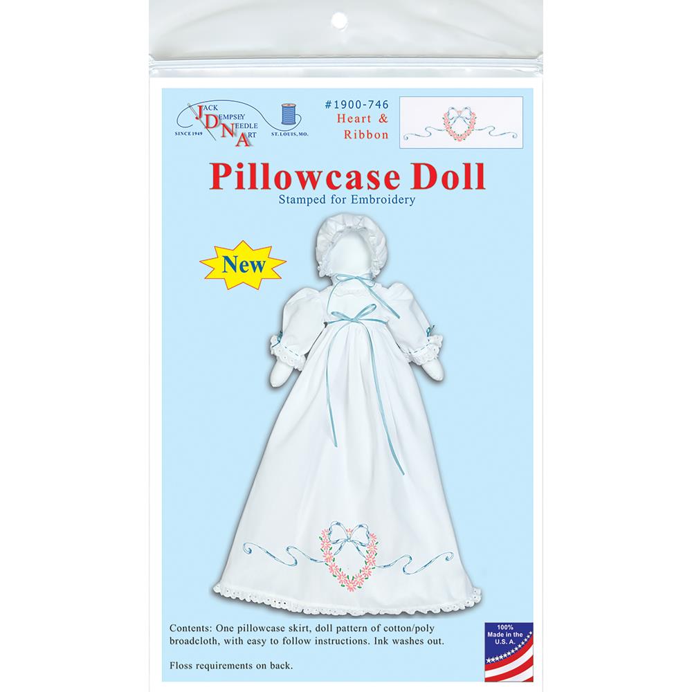 Heart & Ribbon Pillowcase Doll