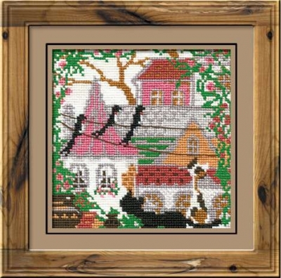click here to view larger image of City & Cats Summer (counted cross stitch kit)