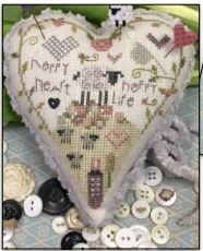 click here to view larger image of Happy Life Pincushion (counted cross stitch kit)