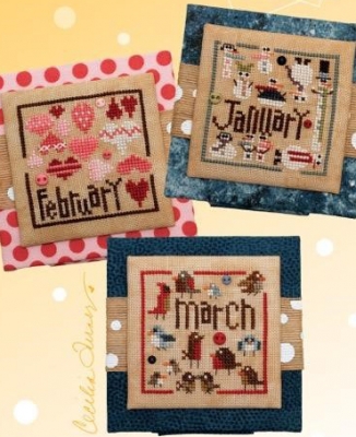 Square Dance January, February, March (3 designs)
